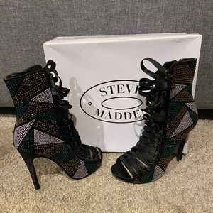 Steve Madden Flame Green Multi Colored Bootie